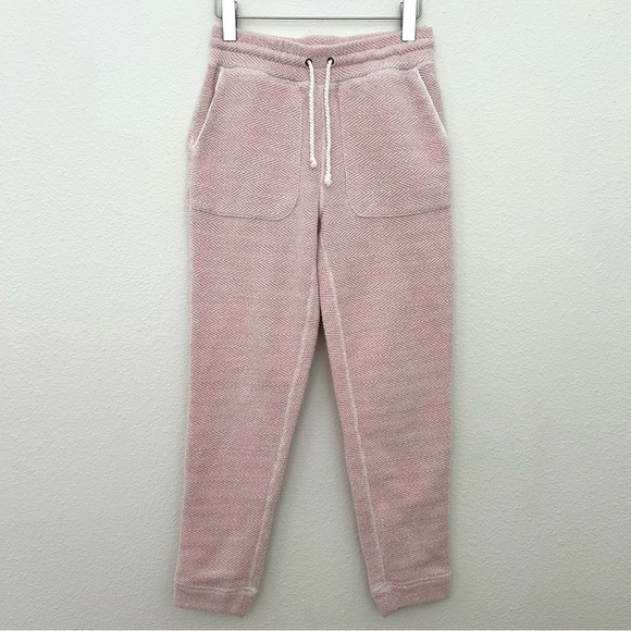 Faherty Whitewater Jogger Pants Sweats Textured Adjustable Waist Pink Size XS - Picture 1 of 16